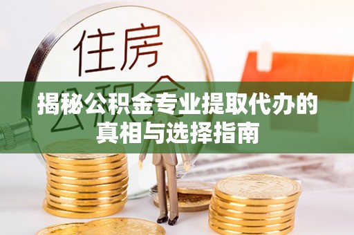 下营揭秘公积金专业提取代办的真相与选择指南