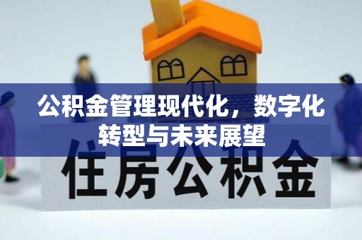 下营公积金管理现代化，数字化转型与未来展望